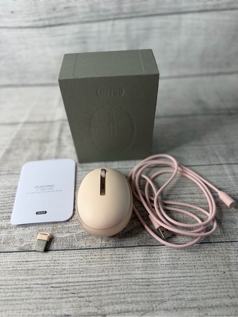 Wireless Optical Mouse with USB Receiver - Pink